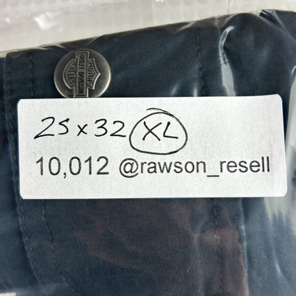 Harley Davidson XL Black Chore Shirt Long Sleeve‎ Motorcycle Biker Button Snap - Picture 8 of 8